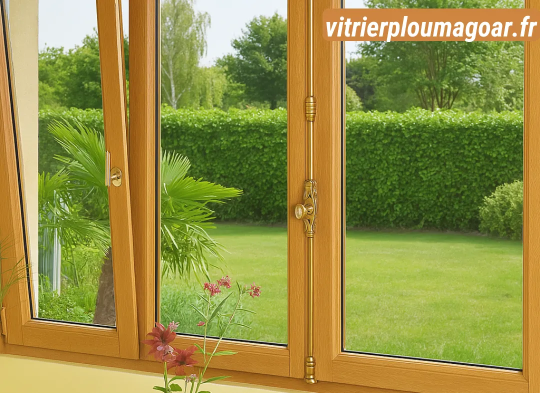 Installation de fenêtre en bois sur mesure Ploumagoar