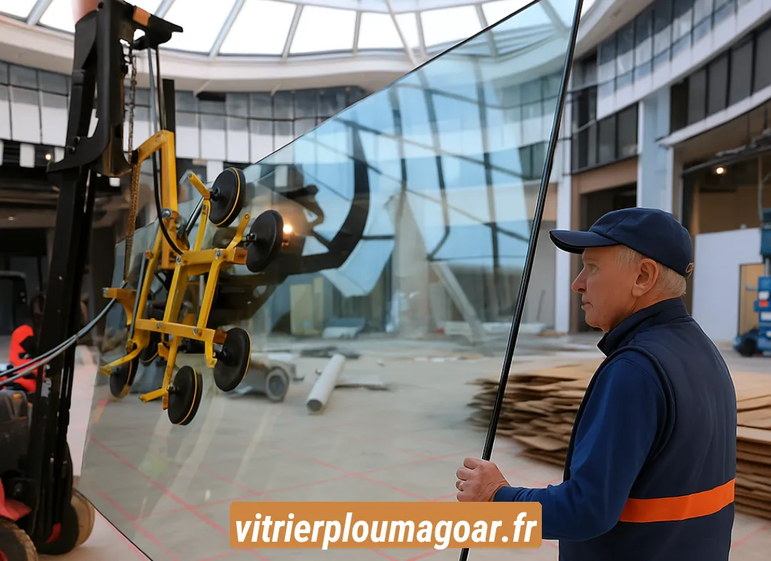 Remplacement de vitrine magasin Ploumagoar